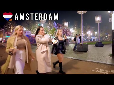 [4K]🌷Amsterdam🌙2 a.m. Saturday Nightlife (Netherlands 2023)