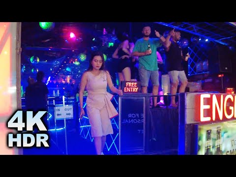 Bali Nightlife Legian Road – 4K Walking Red Light District – ENGINE ROOM Night Club Seminyak Kuta