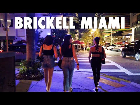 Downtown MIAMI Brickell at Night | Best Nightlife in South Florida【4K】