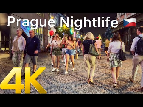 Nightlife in Prague Czech Republic 4K 60fps – Discover Prague at night